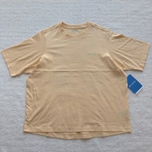 Columbia Women's Crewneck Graphic Tee, Short Sleeve, Yellow, S